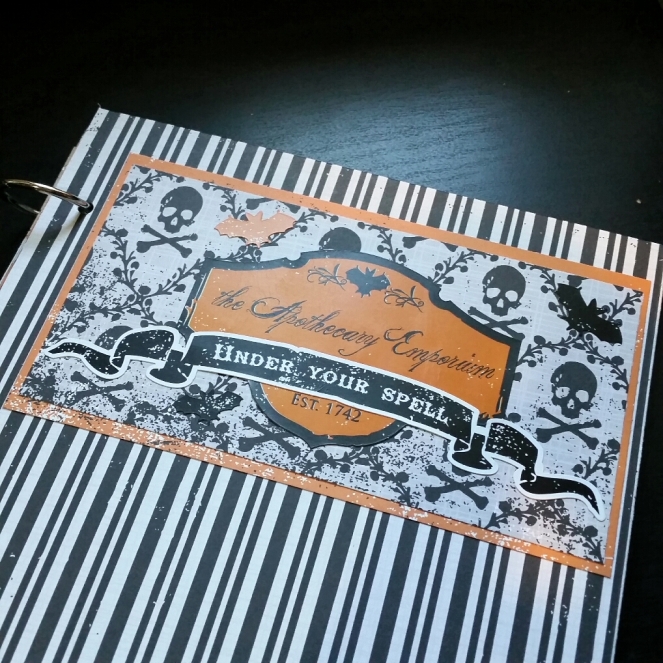 A Bit Of Glue & Paper - handmade October Daily Halloween album made with Echo Park apothecary paper - Vancouver BC