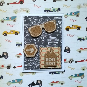 A Bit Of Glue & Paper - handmade greeting card, hot, cork, sunglasses, classic cars - Vancouver, BC